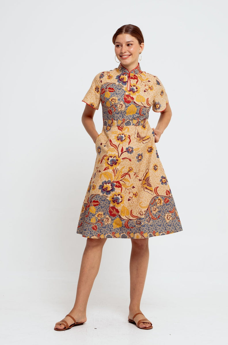 YeoMama unhurt Batik Xuen Cheongsam Dress